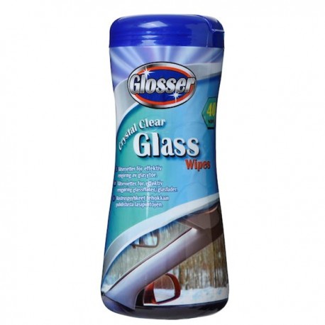 Clear glass wipes